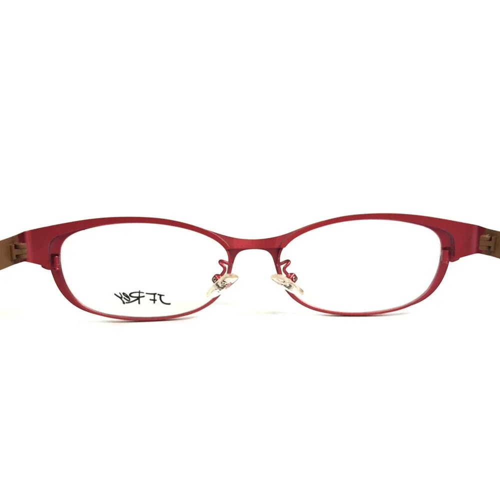 J.F. Rey Eyeglasses Frames JF2668 8592 Brown Red Cat Eye Full Rim 53-16-140